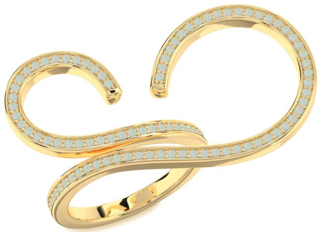 Opal Gold Infinity Ring