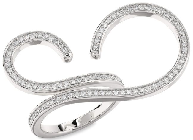 Diamond Silver Infinity Ring