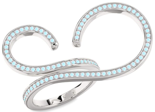 Moonstone Platinum Infinity Ring