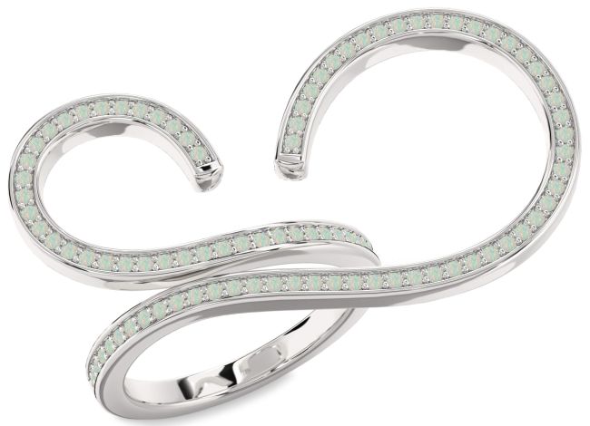 Opal Platinum Infinity Ring
