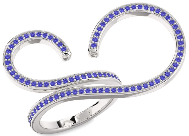 Tanzanite Platinum Infinity Ring