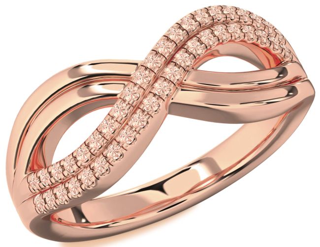 Morganite Rose Gold Infinity Round Ring