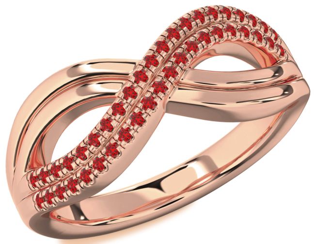 Ruby Rose Gold Infinity Round Ring