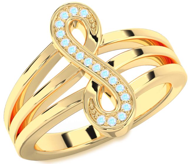 Moonstone Gold Infinity Ring