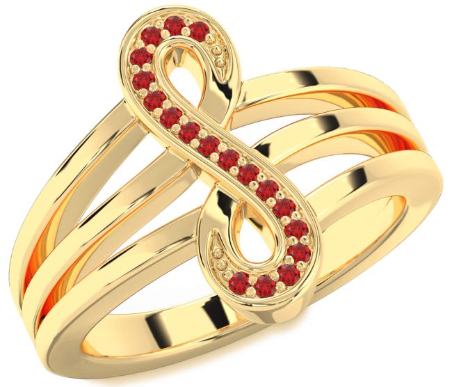 Ruby Gold Infinity Ring