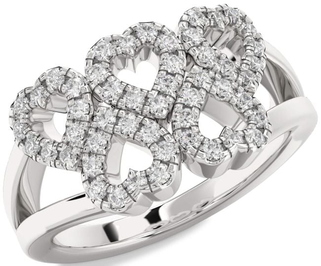 Diamond White Gold Heart Ring