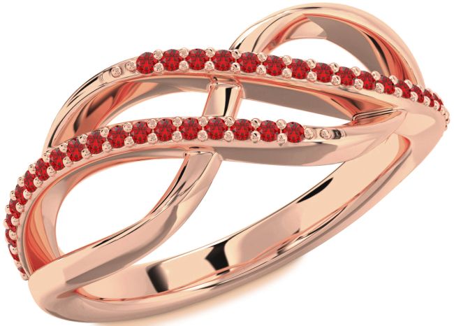 Ruby Rose Gold Infinity Round Ring