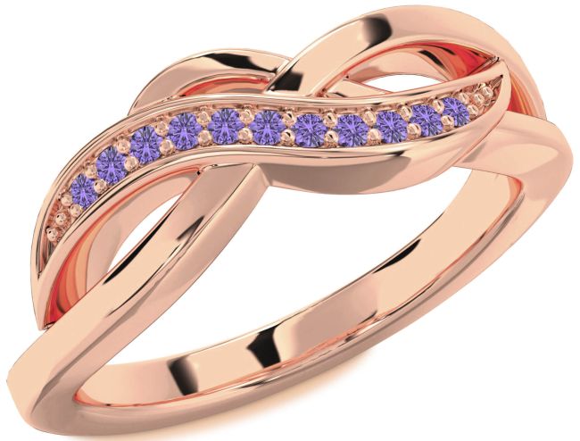 Alexandrite Rose Gold Infinity Ring