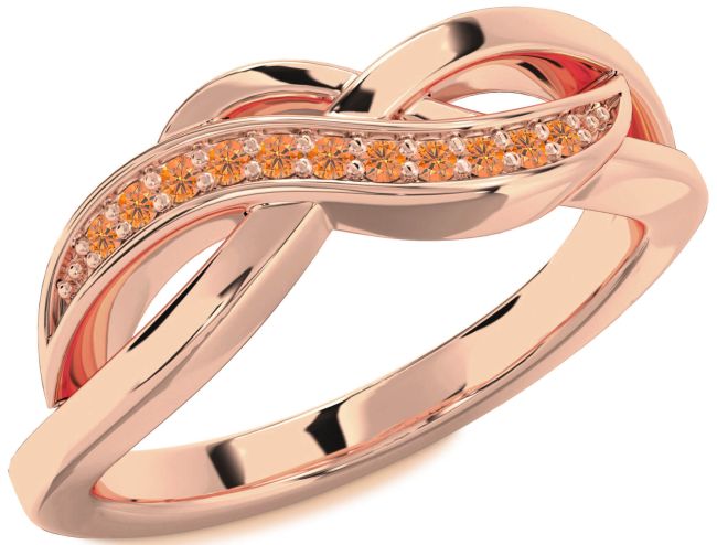 Citrine Rose Gold Infinity Ring