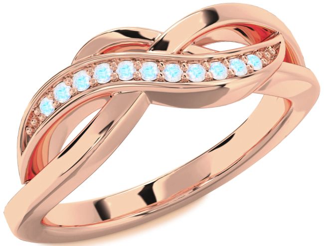 Moonstone Rose Gold Infinity Ring