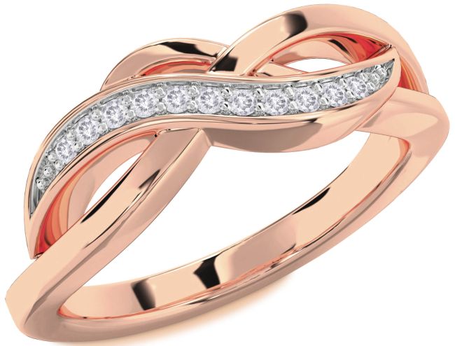Salt & Pepper Diamond Rose Gold Infinity Ring