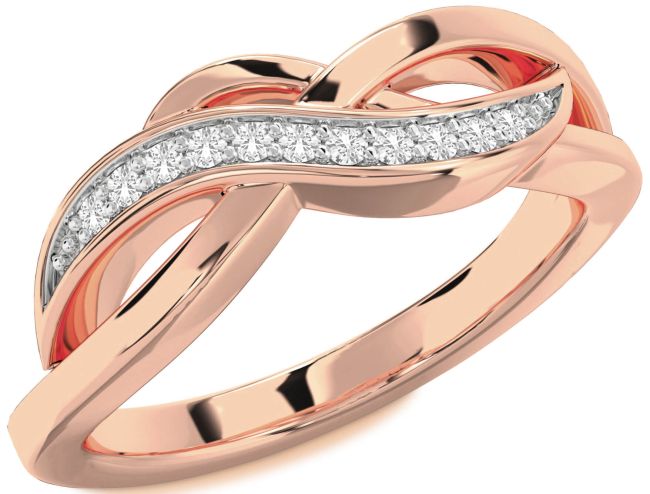 White Sapphire Rose Gold Infinity Ring
