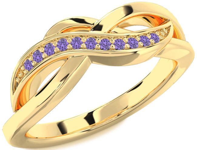 Alexandrite Gold Infinity Ring