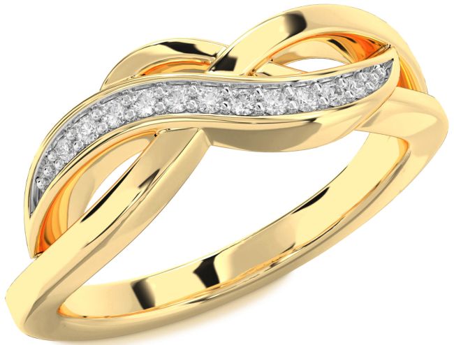 Moissanite Gold Infinity Ring