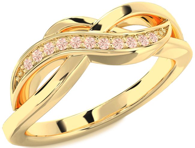 Morganite Gold Infinity Ring