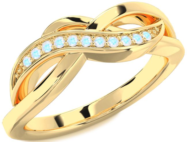 Moonstone Gold Infinity Ring