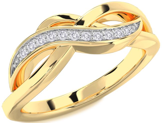 Salt & Pepper Diamond Gold Infinity Ring