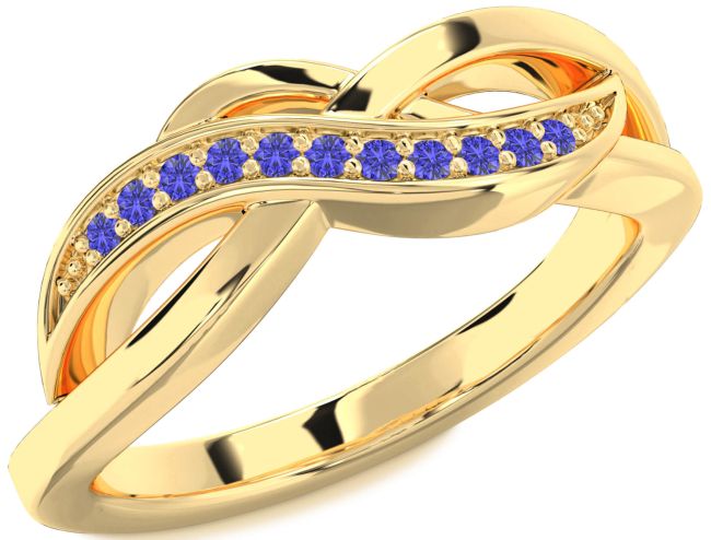 Tanzanite Gold Infinity Ring