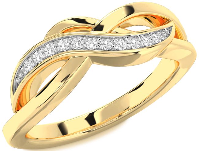 White Sapphire Gold Infinity Ring