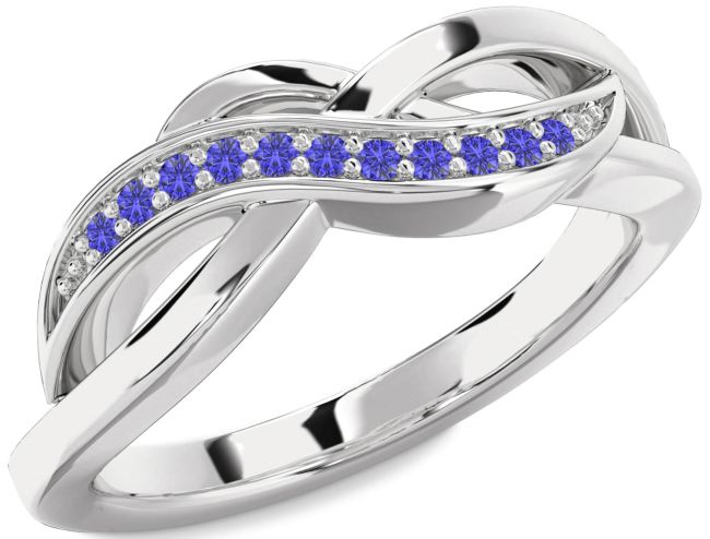Tanzanite Platinum Infinity Ring