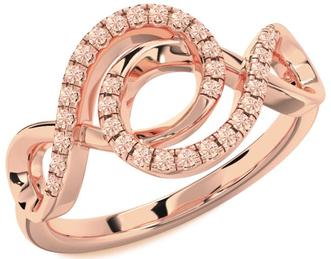 Morganite Rose Gold Infinity Ring