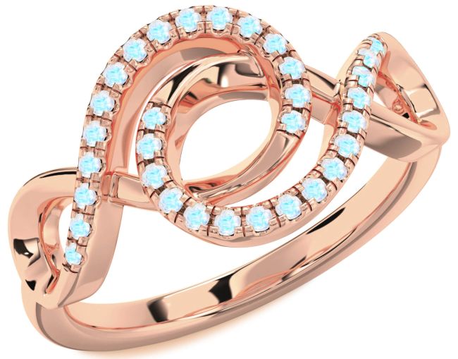 Moonstone Rose Gold Infinity Ring