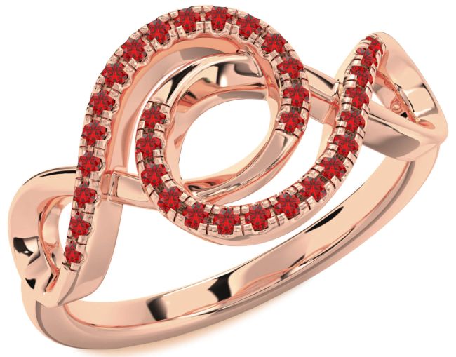 Ruby Rose Gold Infinity Ring