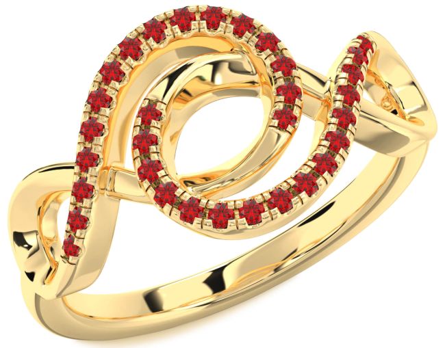 Ruby Gold Infinity Ring