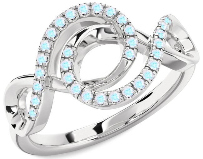 Moonstone Platinum Infinity Ring
