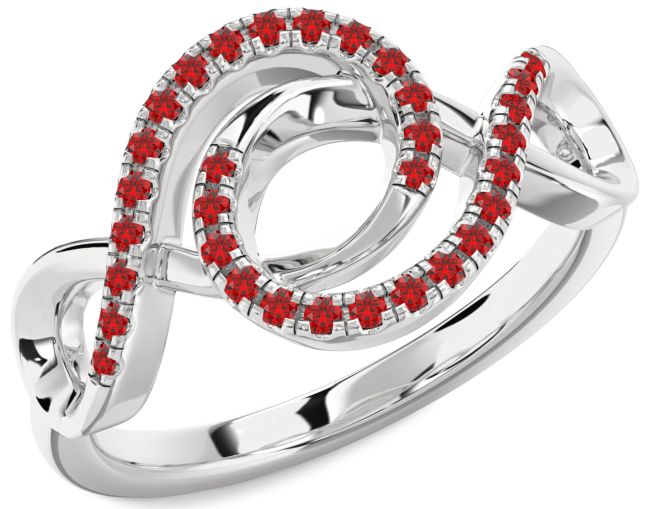 Ruby Platinum Infinity Ring