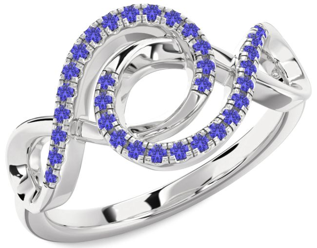 Tanzanite Platinum Infinity Ring