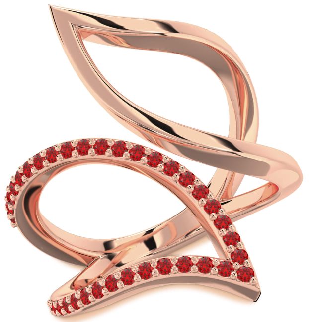 Ruby Rose Gold Infinity Ring