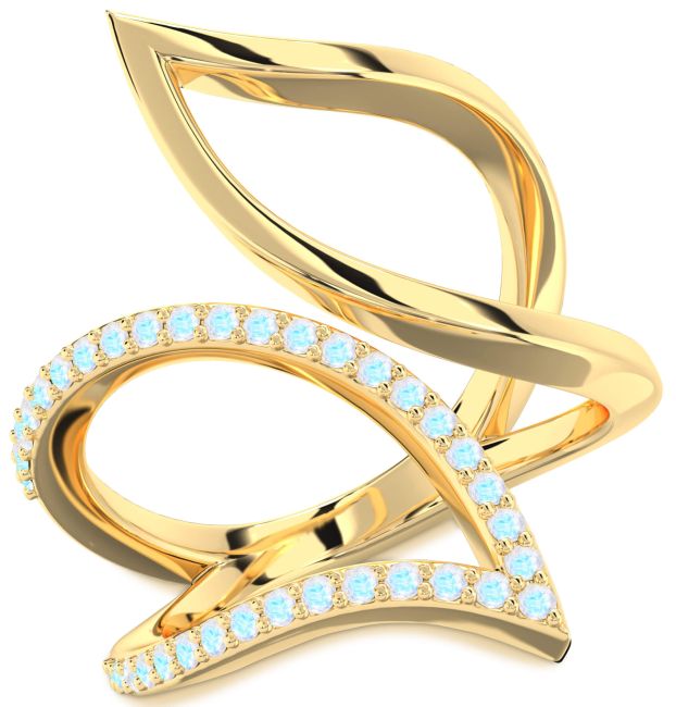 Moonstone Gold Infinity Ring