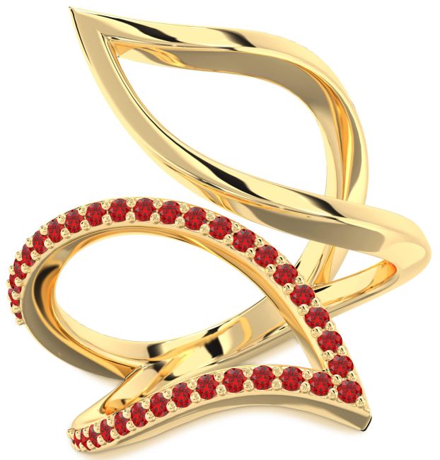 Ruby Gold Infinity Ring
