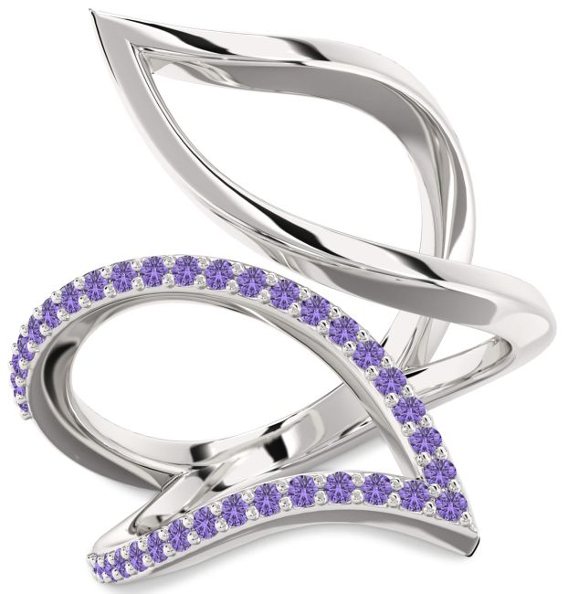 Alexandrite Silver Infinity Ring