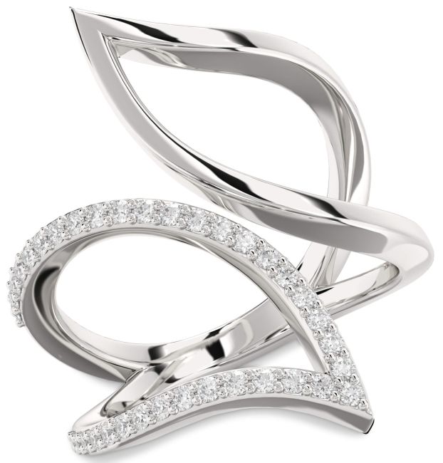 Diamond Silver Infinity Ring