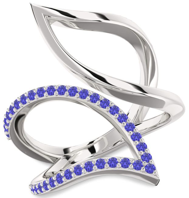 Tanzanite Platinum Infinity Ring