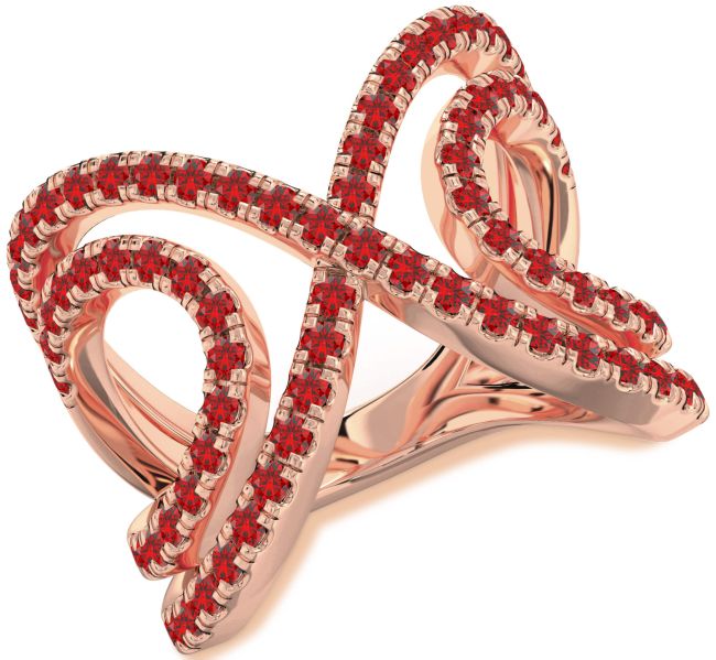 Ruby Rose Gold Infinity Ring