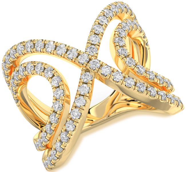 Moissanite Gold Infinity Ring