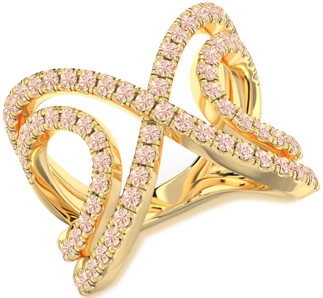 Morganite Gold Infinity Ring