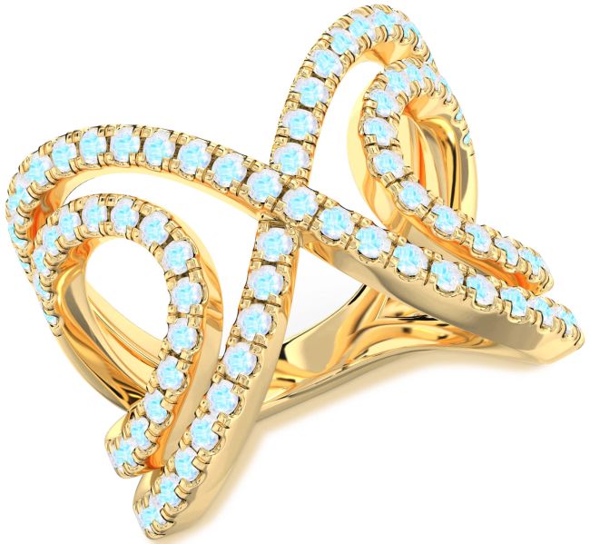 Moonstone Gold Infinity Ring
