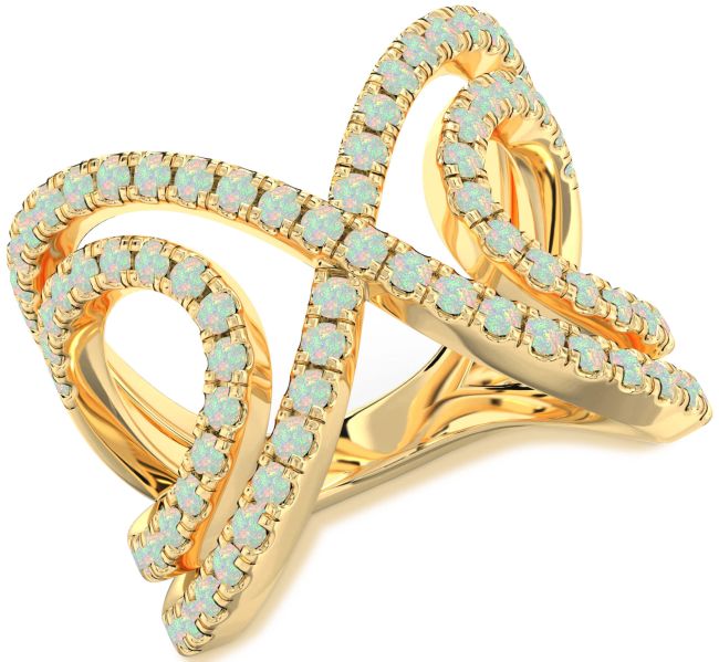 Opal Gold Infinity Ring