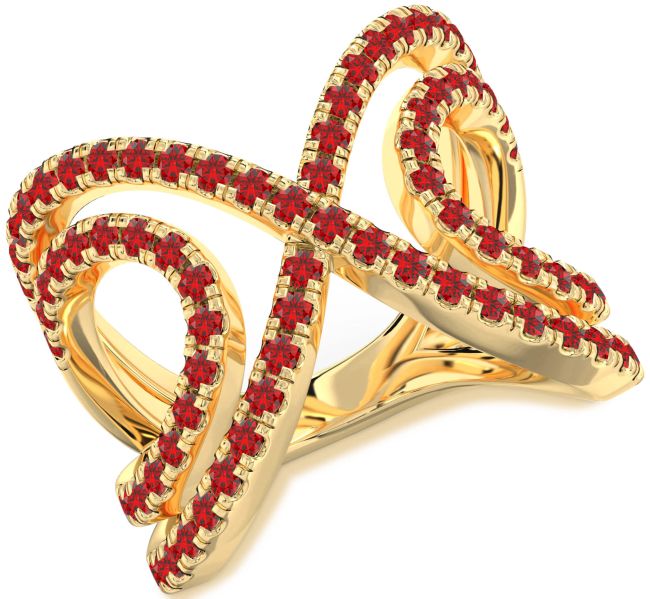 Ruby Gold Infinity Ring