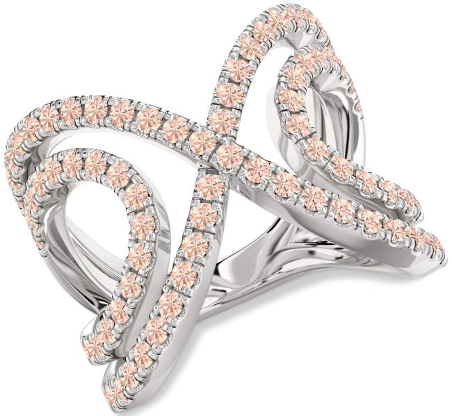Morganite Platinum Infinity Ring