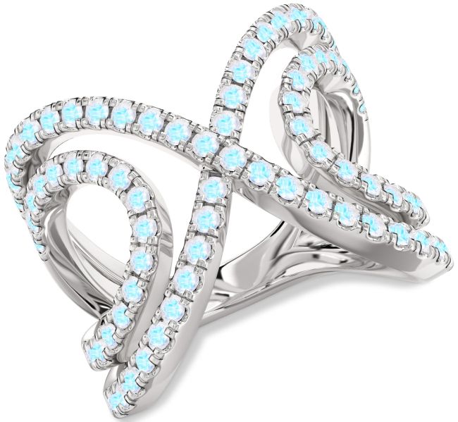 Moonstone Platinum Infinity Ring