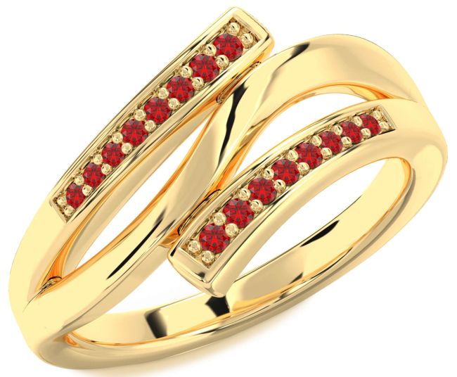 Ruby Gold Round Ring