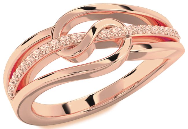 Morganite Rose Gold Infinity Ring