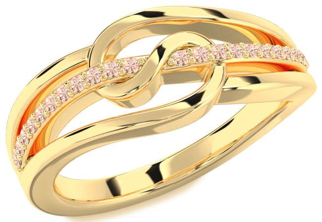 Morganite Gold Infinity Ring