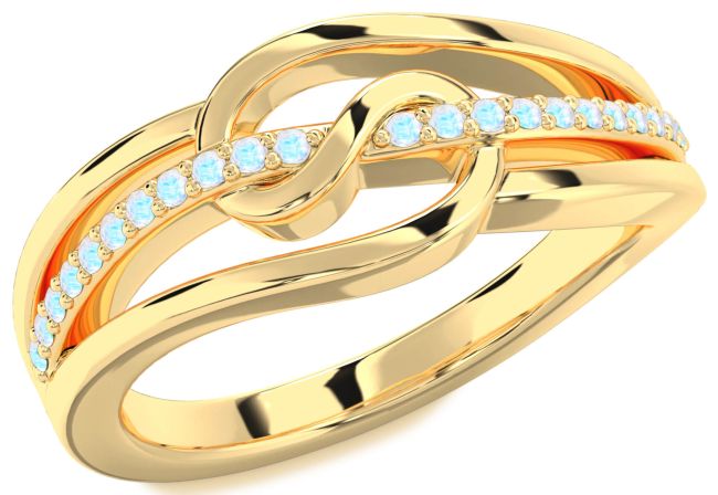 Moonstone Gold Infinity Ring