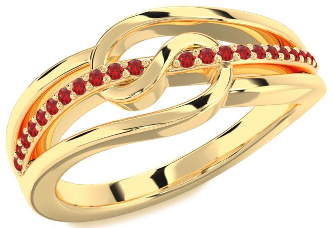 Ruby Gold Infinity Ring